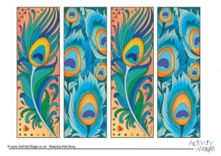 Peacock Feather Bookmarks