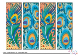 Peacock Feather Bookmarks