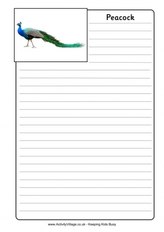 Peacock Notebooking Page