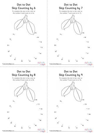 Pear dot to dot skip counting