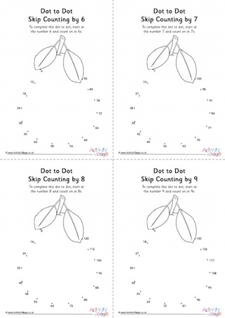 Pear dot to dot skip counting
