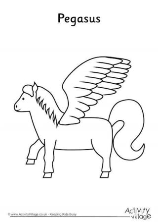 Pegasus Colouring Page