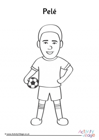 Pele Colouring Page