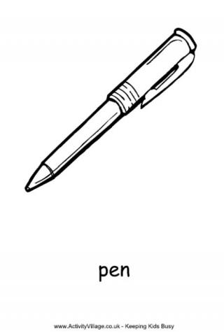 Pen Colouring Page