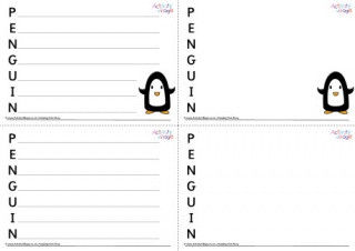 Penguin Acrostic Poem Printable