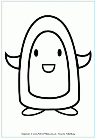 Penguin Colouring Page