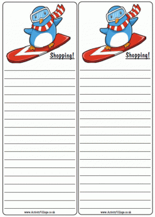 Penguin Shopping List