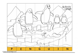 Penguin Spelling Jigsaw