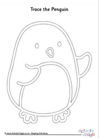 Penguin Tracing Page