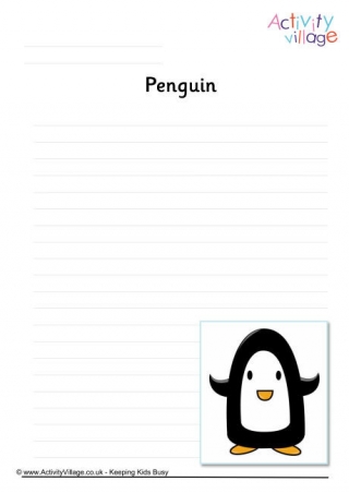 Penguin Writing Page