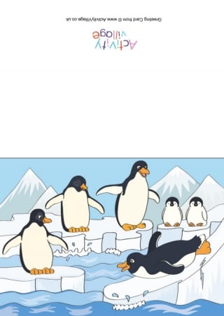 Penguins Scene Card