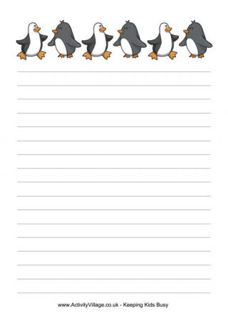 Penguins Writing Paper