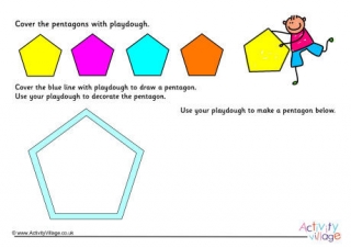 Pentagon Shape Playdough Mat
