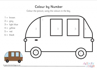 People Carrier Colour By Number