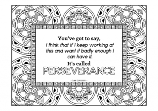 Perseverance Colouring Page