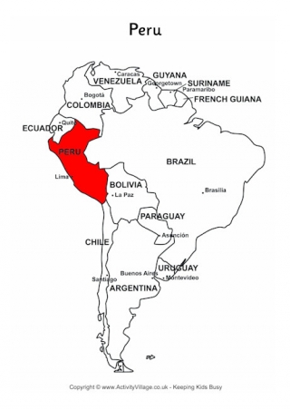 Peru On Map Of South America