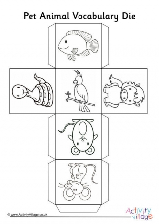 Pet Animal Vocabulary Die 2