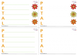 Petal Acrostic Poem Printable