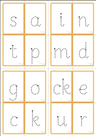 All Phase Two Letters -Tracing Cards - Dotted