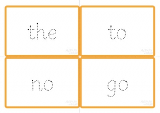Phase Two Tricky Word Cards - Tracing - Dots