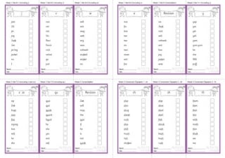 Phase Three reading practice slips - bordered