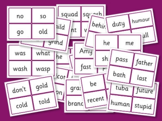 Phase Five Word Cards - Known Graphemes - Alternative Pronounciation - Set 1