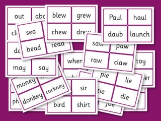 Phase Five Word Cards - New Graphemes For Reading - Set 1