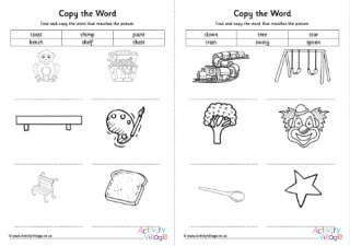 Phase Four Copy the Word Worksheets using Phase Three Graphemes