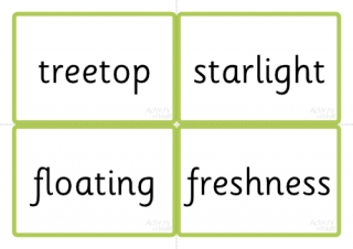 Phase Four Word Cards - CCV and CCVC Polysyllabic Words