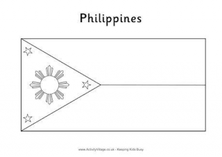 Philippines Flag Colouring Page