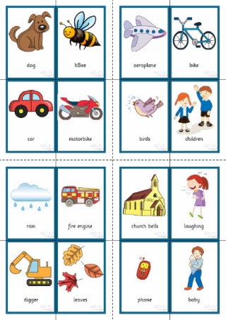 Phonics Phase One Environmental Sounds Flash Cards