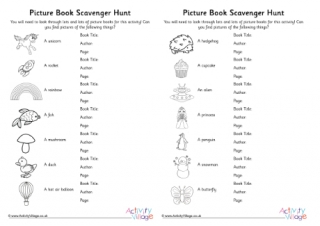 Picture Book Scavenger Hunt