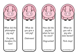 Pig Bookmarks Jokes