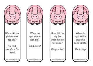 Pig Bookmarks Jokes