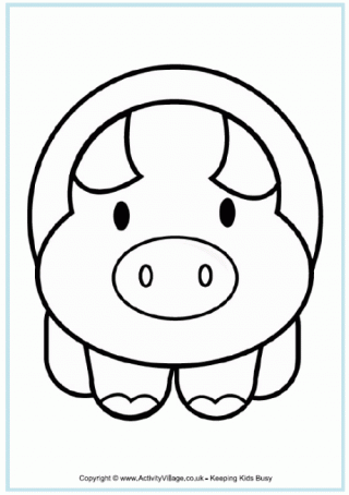 Pig Colouring Page