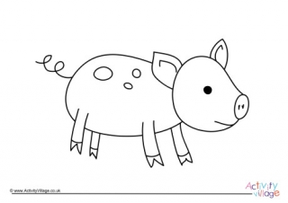 Pig Colouring Page 10
