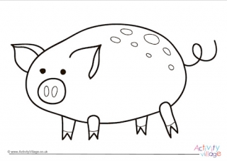 Pig Colouring Page 5