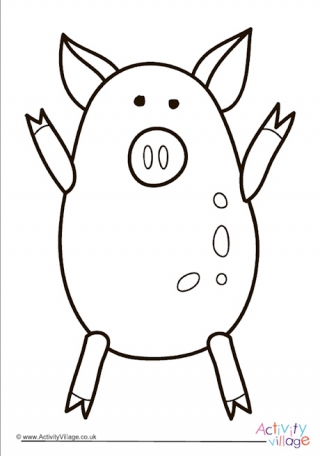 Pig Colouring Page 6