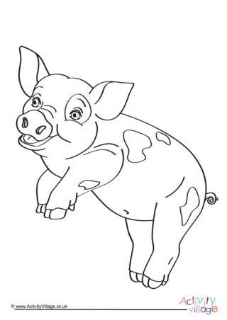 Pig Colouring Page 7