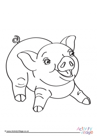 Pig Colouring Page 8