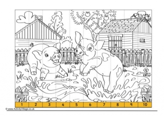 Pig Counting Jigsaw