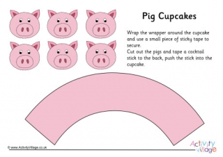 Pig Cupcake Decorations