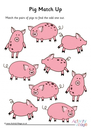 Pig Match Up Puzzle