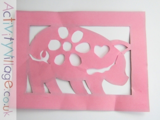 Pig Paper Cut