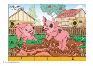 Pig Spelling Jigsaw
