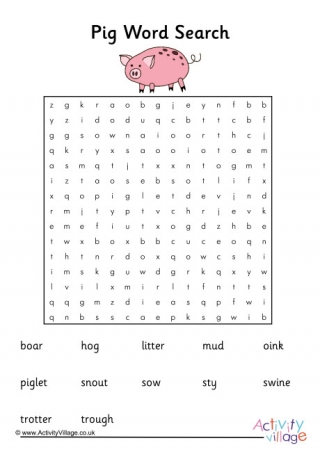 Pig Word Search