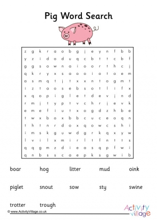 Pig Word Search