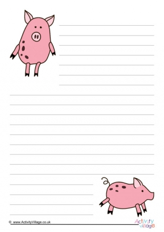 Pig Writing Paper 2