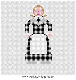 Pilgrim Girl Fuse Bead Pattern