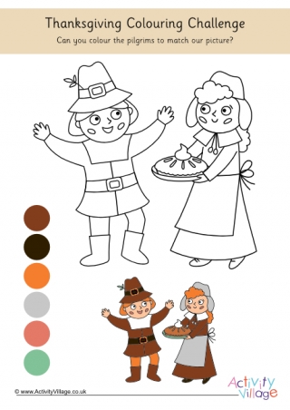 Pilgrims Colouring Challenge